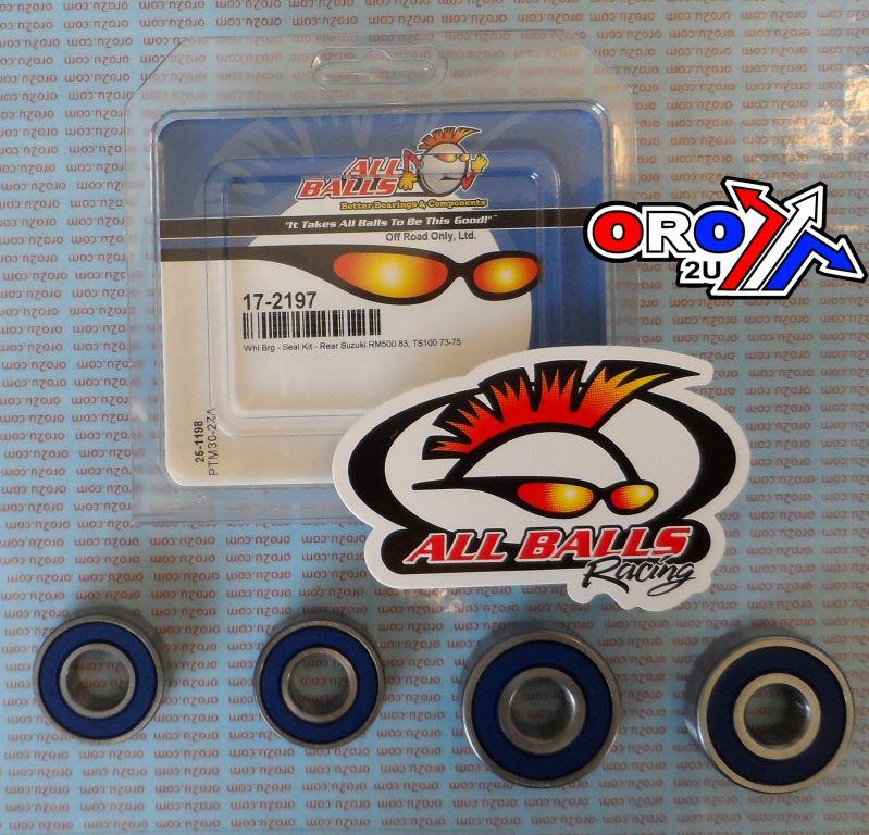 WHEEL BEARING KIT REAR 73-83 SUZ RM500/TS100, ALLBALLS 25-1198 DIRT thumbnail 2