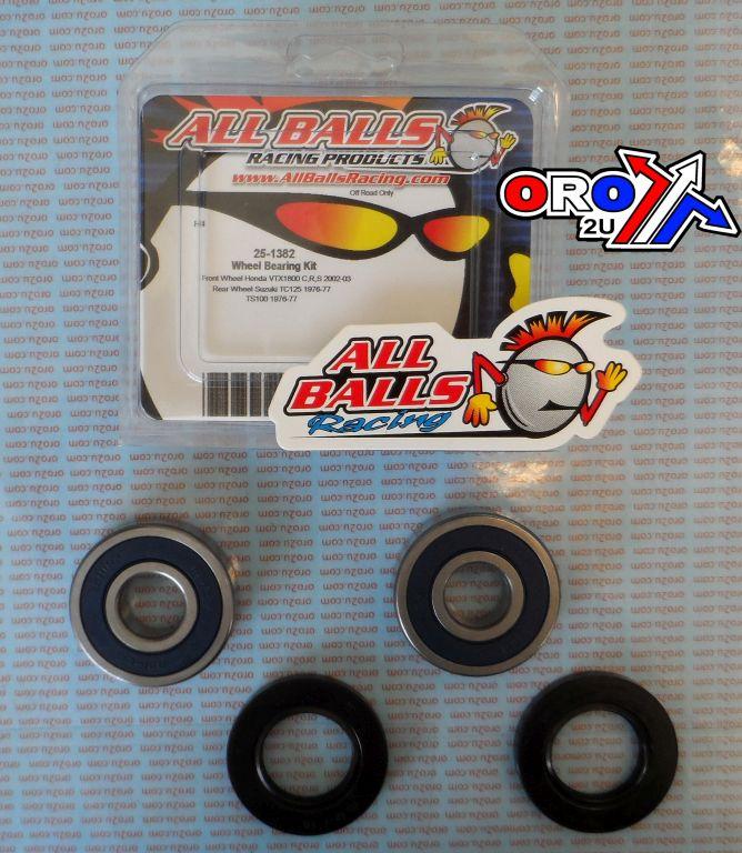 WHEEL BEARING KIT FRONT & REAR 76-22 HON/KAW/SUZ/INDI/VICT, ALLBALLS 25-1382 ROAD thumbnail 2