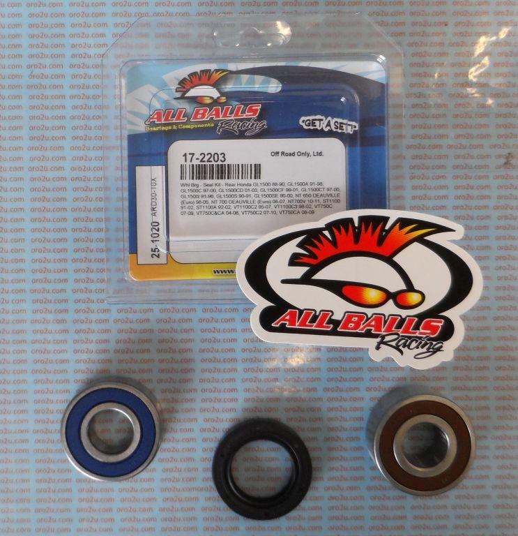 WHEEL BEARING KIT FRONT & REAR 88-20 BMW/HON, ALLBALLS 25-1020 ROAD thumbnail 2