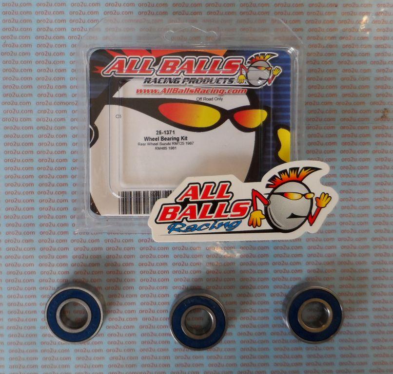 WHEEL BEARING KIT FRONT & REAR 87-13 COB CX65/SUZ RM125, ALLBALLS 25-1371 DIRT thumbnail 2