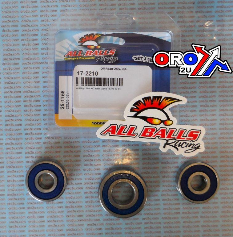 WHEEL BEARING KIT REAR 80-84 SUZ PE175, ALLBALLS 25-1156 DIRT thumbnail 2