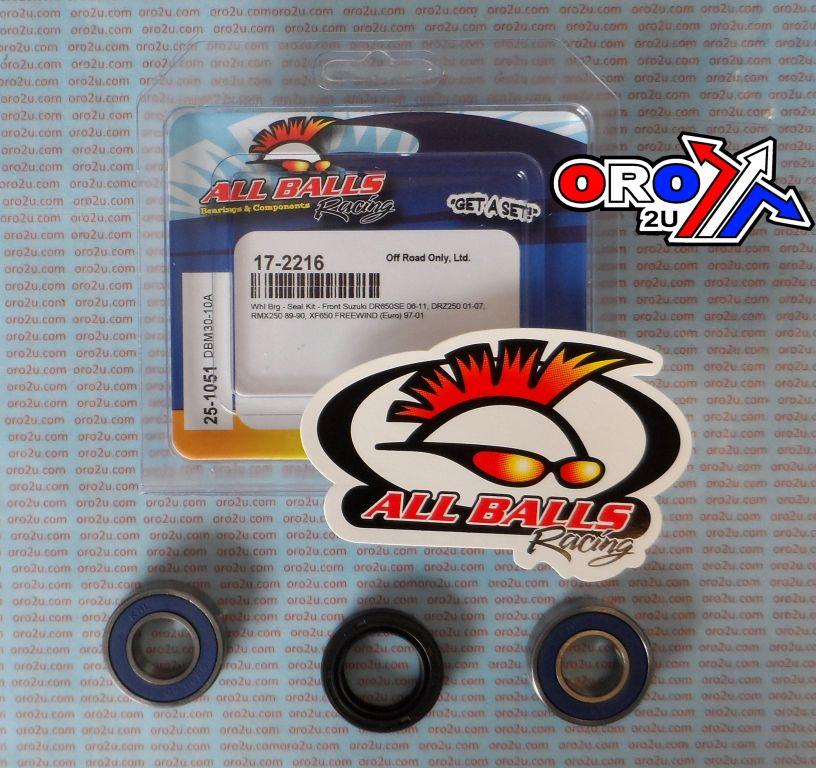 WHEEL BEARING KIT FRONT 89-20 DR/DRZ 250-650/RMX250, ALLBALLS 25-1051 DIRT thumbnail 2