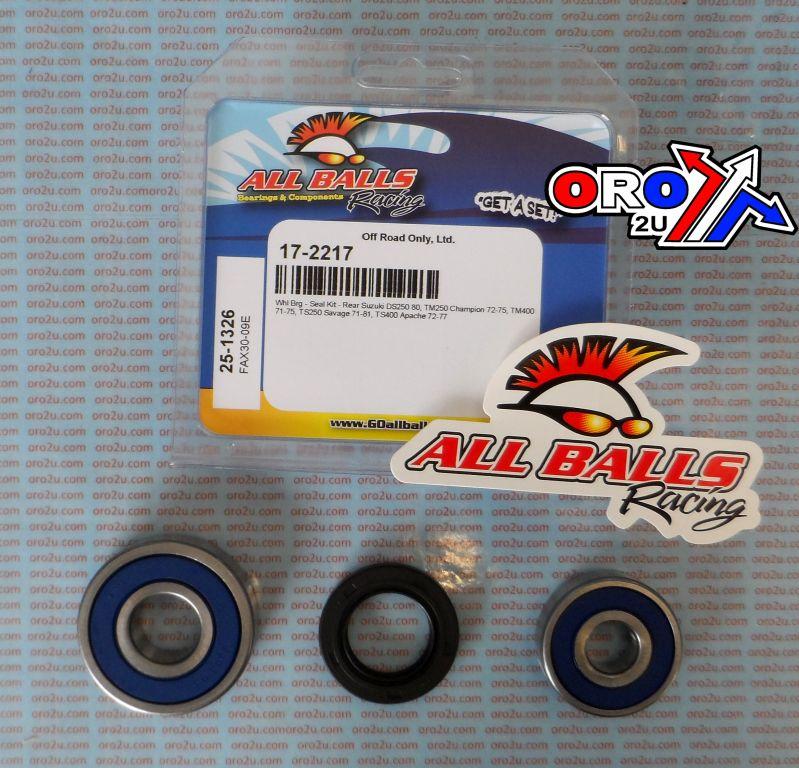 WHEEL BEARING KIT REAR 71-80 SUZ DS/TM/TS 250/400, ALLBALLS 25-1326 DIRT thumbnail 3