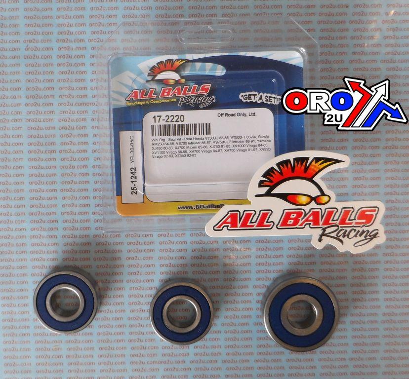 WHEEL BEARING KIT REAR 80-99 HON,SUZ,YAM, ALLBALLS 25-1242 ROAD thumbnail 2