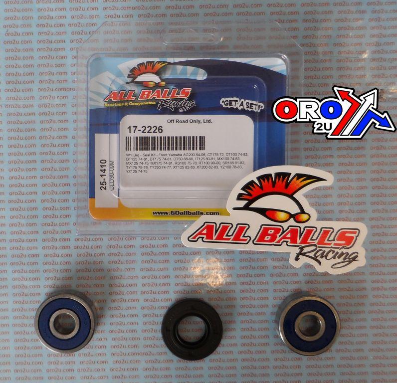 WHEEL BEARING KIT FRONT 72-14 YAM AG/DT/IT/MX/SR/TY/XT/YZ, ALLBALLS 25-1410 DIRT/ROAD thumbnail 2