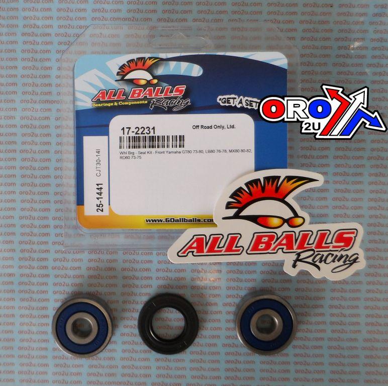 WHEEL BEARING KIT FRONT 73-99 SUZ GP125/YAM GT/LB/MX/RD, ALLBALLS 25-1441 ROAD thumbnail 2