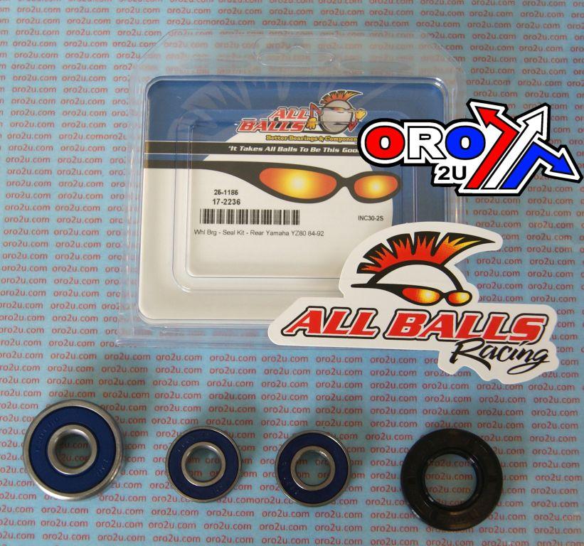 WHEEL BEARING KIT REAR 84-92 YAM YZ80, ALLBALLS 25-1185 DIRT thumbnail 2