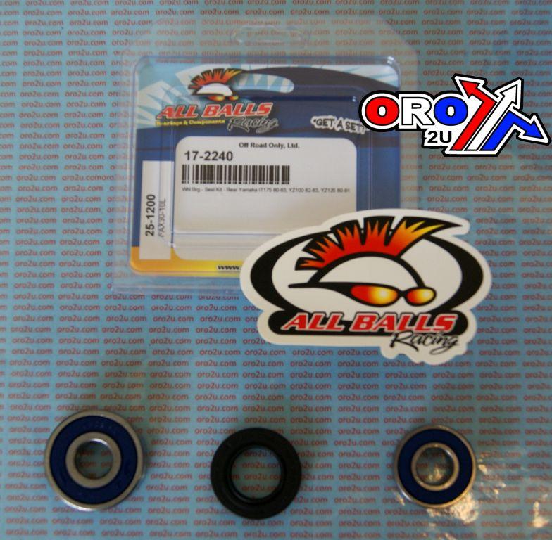 WHEEL BEARING KIT REAR 80-83 IT175/YZ100/125, ALLBALLS 25-1200 DIRT thumbnail 2