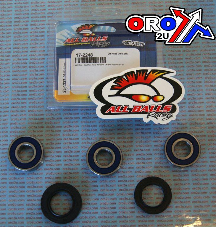 WHEEL BEARING KIT REAR 87-22 YAM TW200 TRAILWAY, ALLBALLS 25-1227 DIRT thumbnail 2