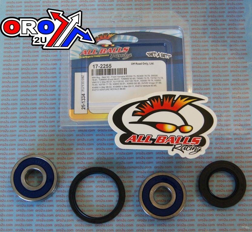 WHEEL BEARING KIT FRONT 73-17 YAM RD/SR/TDM/TX/VMX/XS/XV, ALLBALLS 25-1334 ROAD thumbnail 2