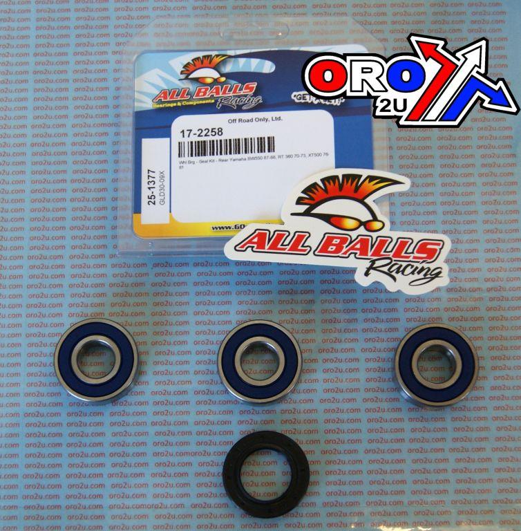 WHEEL BEARING KIT REAR 70-17 YAM BW/DT/RT/SR/XT, ALLBALLS 25-1377 DIRT/ROAD thumbnail 2
