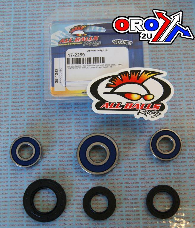 WHEEL BEARING KIT REAR 82-09 YAM XT/XTZ 550-660, ALLBALLS 25-1248 ROAD thumbnail 2
