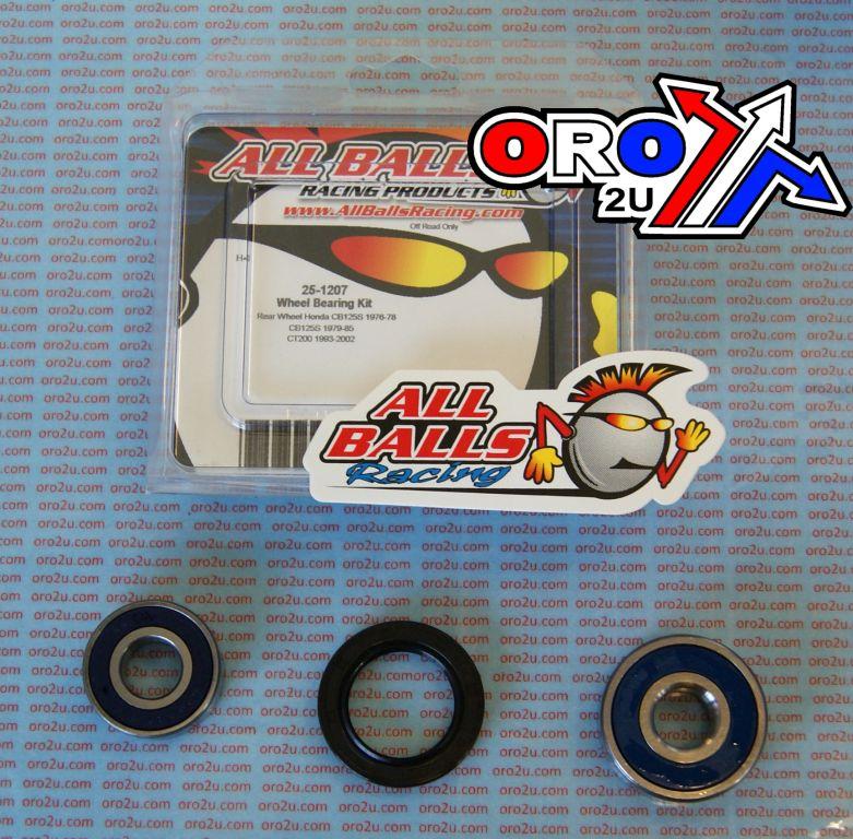 WHEEL BEARING KIT REAR 76-98 HON CB/CG125, ALLBALLS 25-1207 ROAD thumbnail 2