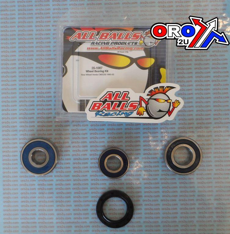 WHEEL BEARING KIT REAR 85-16 HON CMX250/VT125, ALLBALLS 25-1087 ROAD thumbnail 2