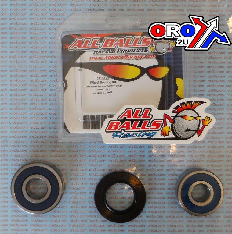 WHEEL BEARING KIT REAR 80-82 HONDA CB400/CM450, ALLBALLS 25-1342 ROAD thumbnail 2