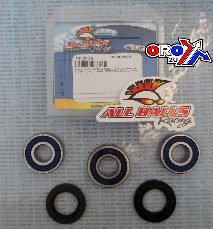 WHEEL BEARING KIT REAR 93-13 HON CBR600/900/VT750, ALLBALLS 25-1154 ROAD thumbnail 2