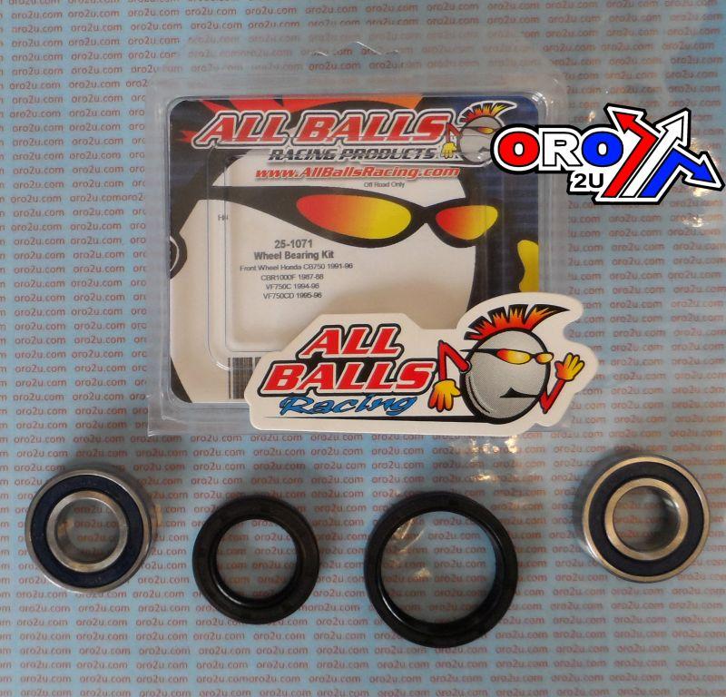 WHEEL BEARING KIT FRONT 88-91 HON NTV600, ALLBALLS 25-1071 ROAD thumbnail 2