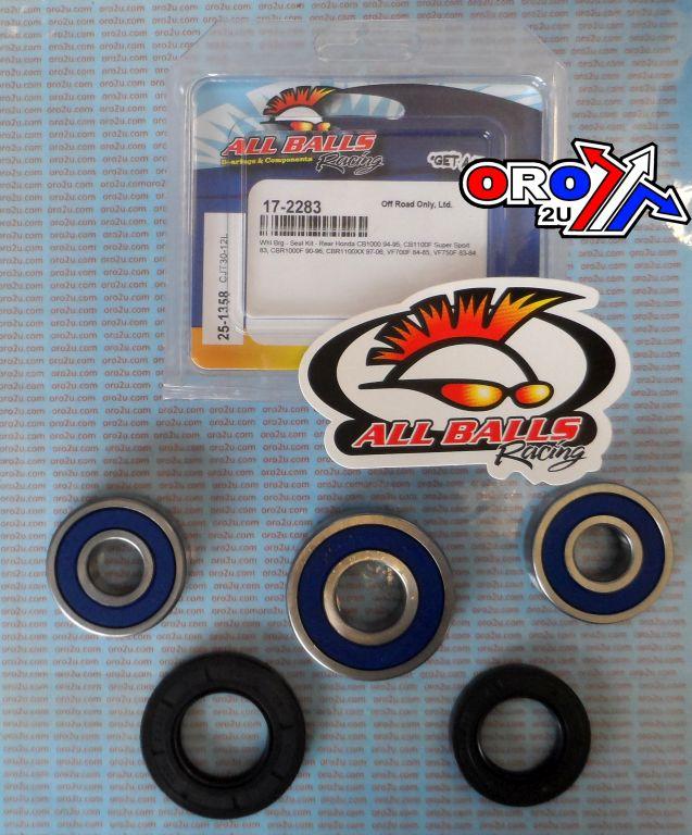 WHEEL BEARING KIT REAR 83-07 HON CB/CBR/VF 700-1100, ALLBALLS 25-1358 ROAD thumbnail 2