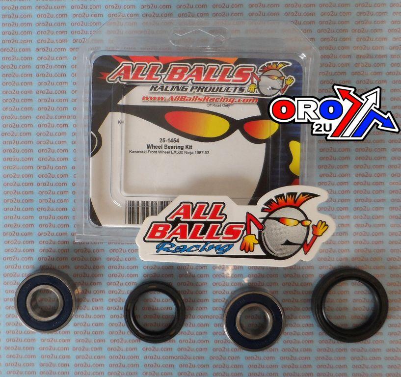 WHEEL BEARING KIT FRONT 87-93 KAW EX500 NINJA, ALLBALLS 25-1454 ROAD thumbnail 2