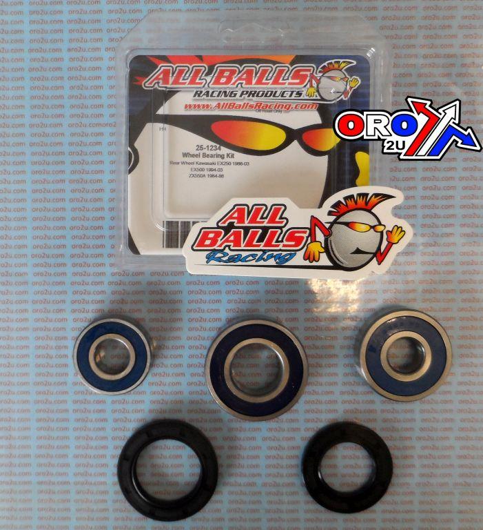 WHEEL BEARING KIT REAR 83-17 KAWASAKI EL/EX/ZX, ALLBALLS 25-1234 ROAD thumbnail 2