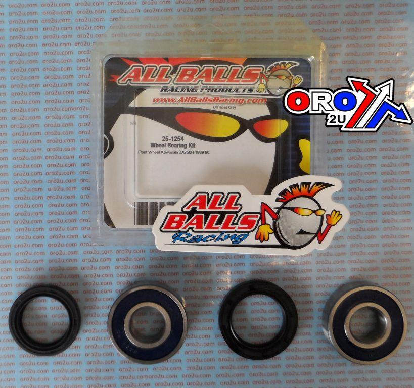 WHEEL BEARING KIT FRONT 89-90 KAWASAKI ZX750 NINJA, ALLBALLS 25-1254 ROAD thumbnail 2