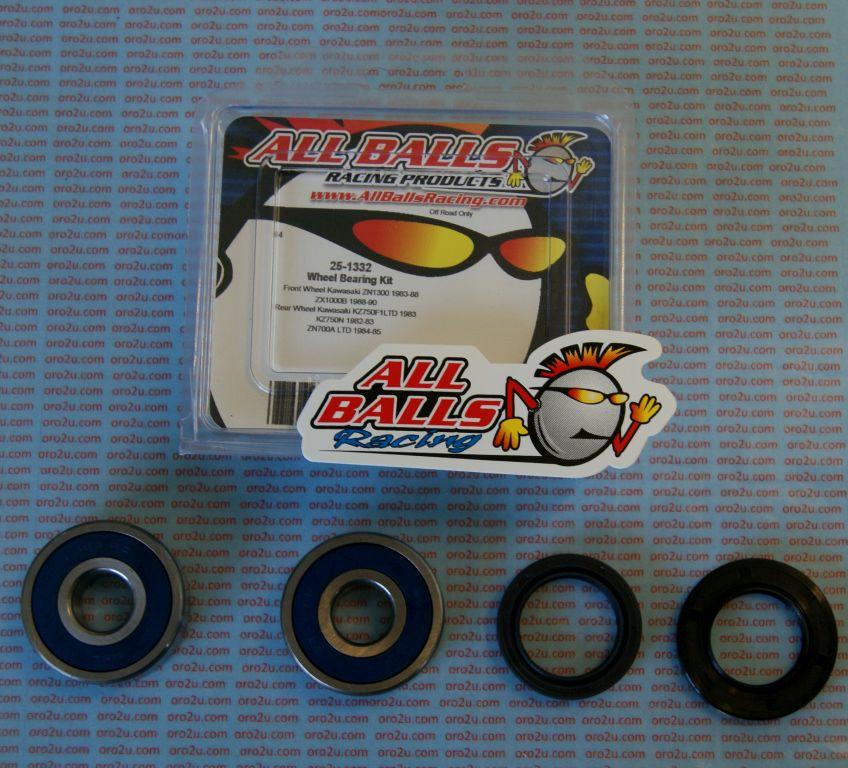 WHEEL BEARING KIT FRONT & REAR 82-90 KAW ZN/KZ/ZX, ALLBALLS 25-1332 ROAD thumbnail 2