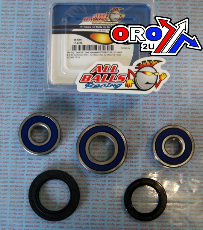 WHEEL BEARING KIT REAR 76-81 KAW KZ750-1000, ALLBALLS 25-1286 ROAD thumbnail 2