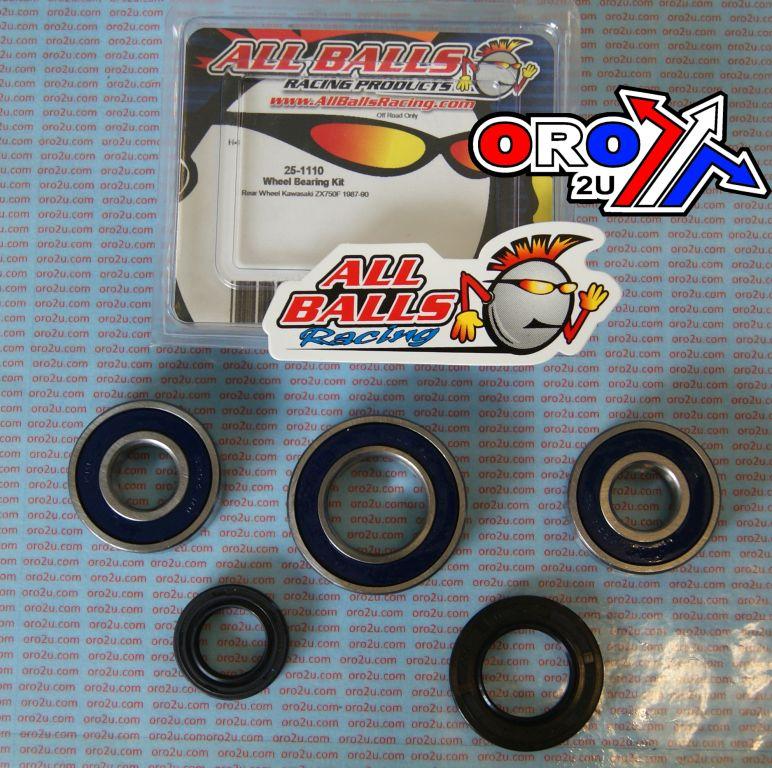 WHEEL BEARING KIT REAR 87-90 KAW ZX750 NINJA, ALLBALLS 25-1110 ROAD thumbnail 2
