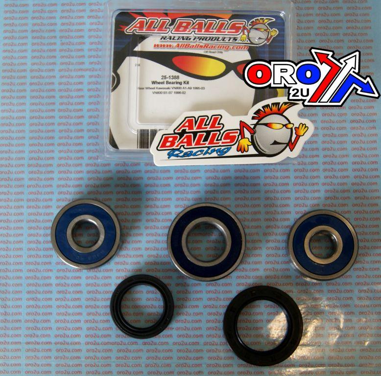 WHEEL BEARING KIT REAR 95-05 KAW VN800 VULCAN, ALLBALLS 25-1388 ROAD thumbnail 2