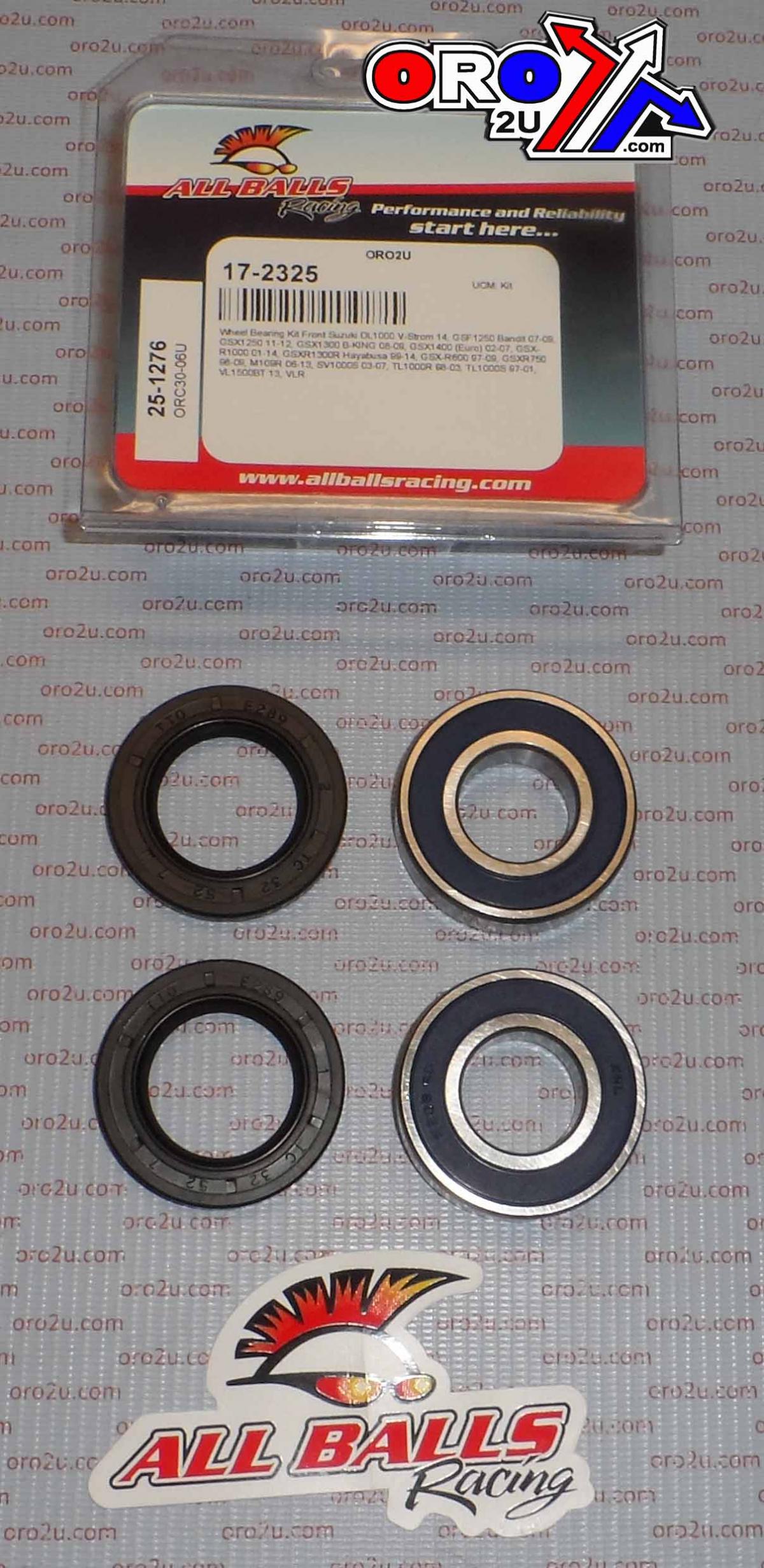 WHEEL BEARING KIT FRONT 96-21 BMW/INDIAN/SUZ, ALLBALLS 25-1276 ROAD thumbnail 2