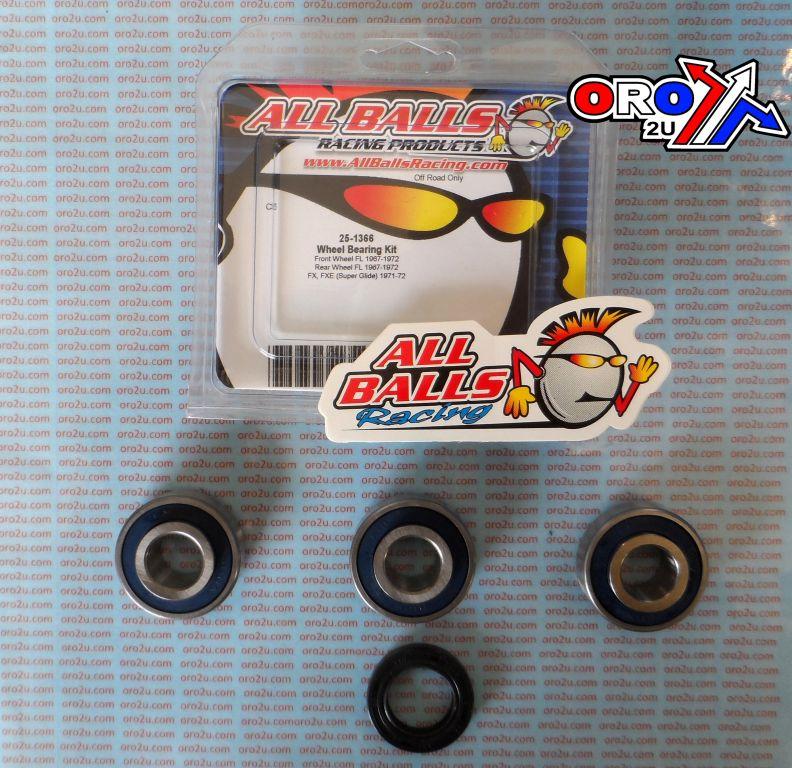 WHEEL BEARING KIT FRONT & REAR 67-72 HARLEY FLH/FX, ALLBALLS 25-1366 ROAD thumbnail 2