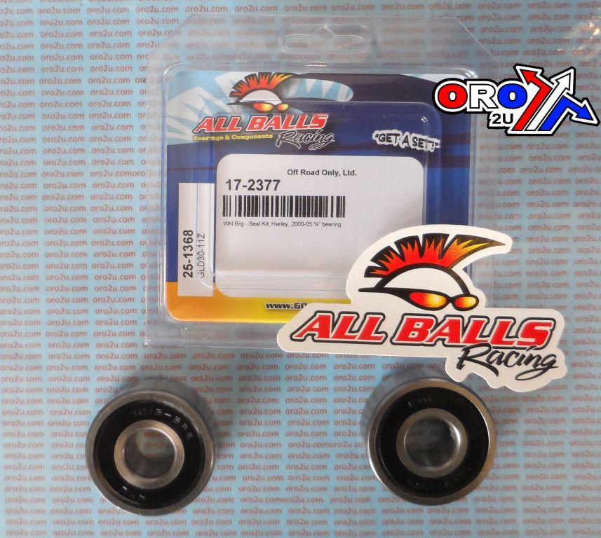 WHEEL BEARING KIT FRONT & REAR 01-08 HARLEY, ALLBALLS 25-1368 ROAD thumbnail 3