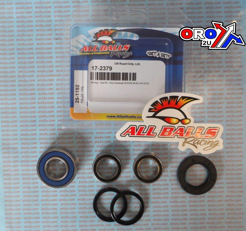 WHEEL BEARING KIT REAR 85-88 KAW KDX200/KX125, ALLBALLS 25-1192 DIRT thumbnail 2