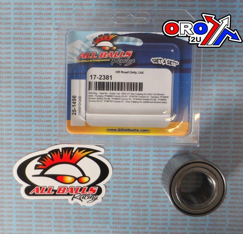 WHEEL BEARING KIT FRONT & REAR 03-22 A-CAT/CF-M/KAW/KYM/YAM, ALLBALLS 25-1496 ATV thumbnail 2