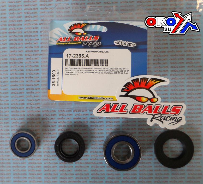 WHEEL BEARING KIT FRONT 05-11 POLARIS OUTLAW/TRAIL BLAZER, ALLBALLS 25-1500 ATV thumbnail 2