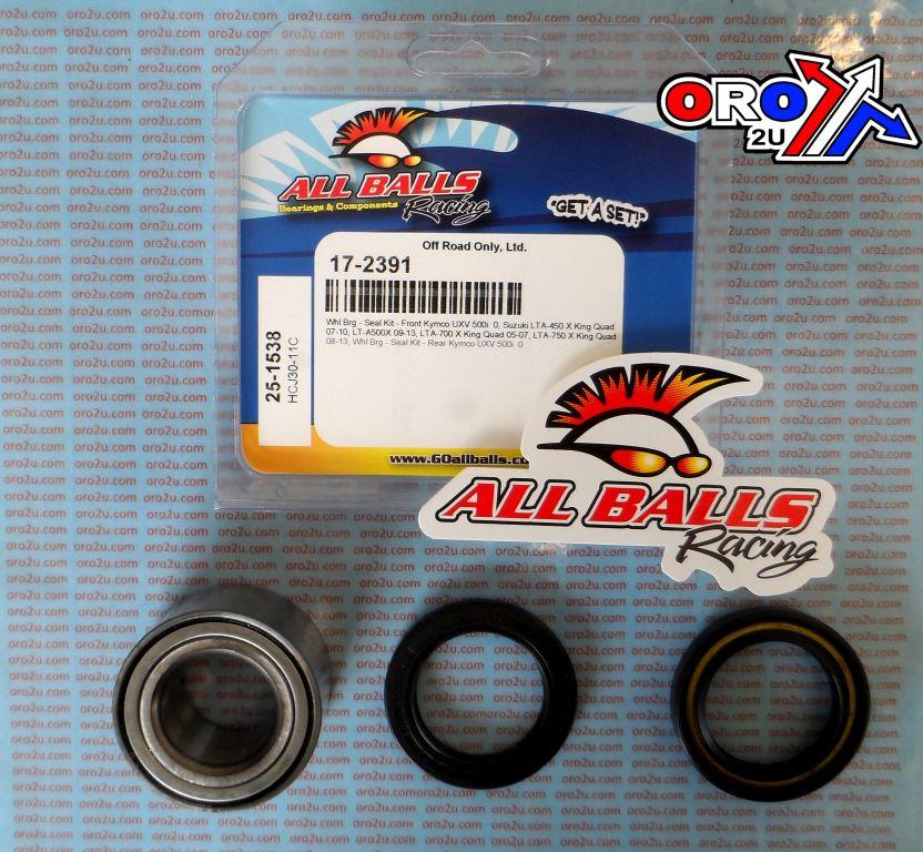 WHEEL BEARING KIT FRONT & REAR 07-22 KYMCO/SUZUKI, ALLBALLS 25-1538 ATV thumbnail 2