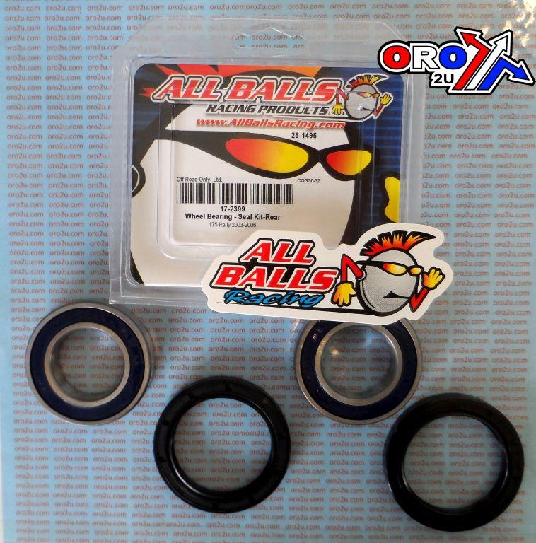 WHEEL BEARING KIT REAR 03-07 CAN-AM RALLY 175, ALLBALLS 25-1495 ATV thumbnail 2