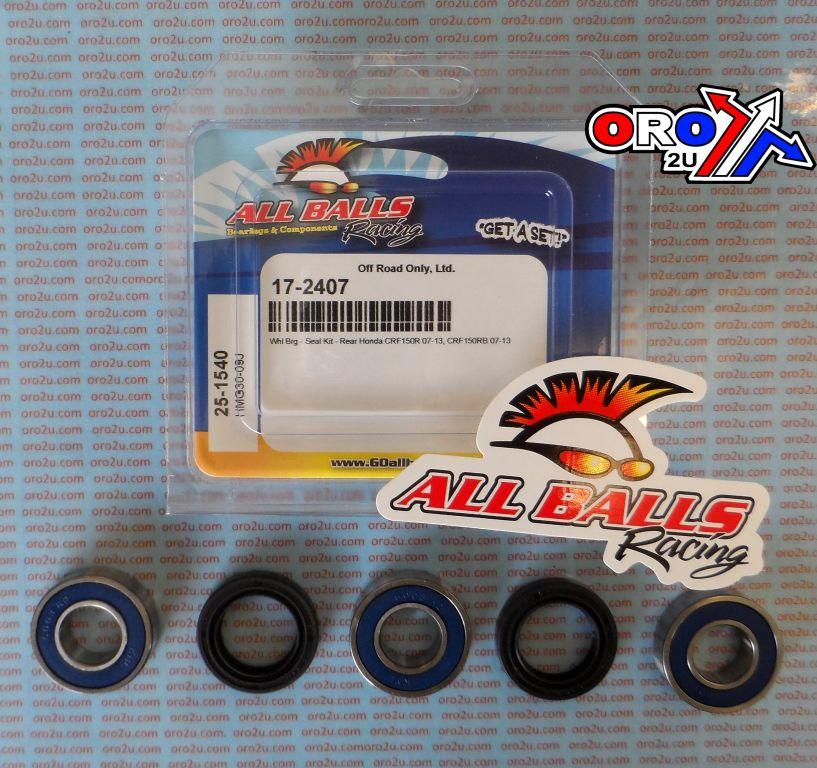 WHEEL BEARING KIT REAR 07-22 HON CRF150R, ALLBALLS 25-1540 DIRT thumbnail 2