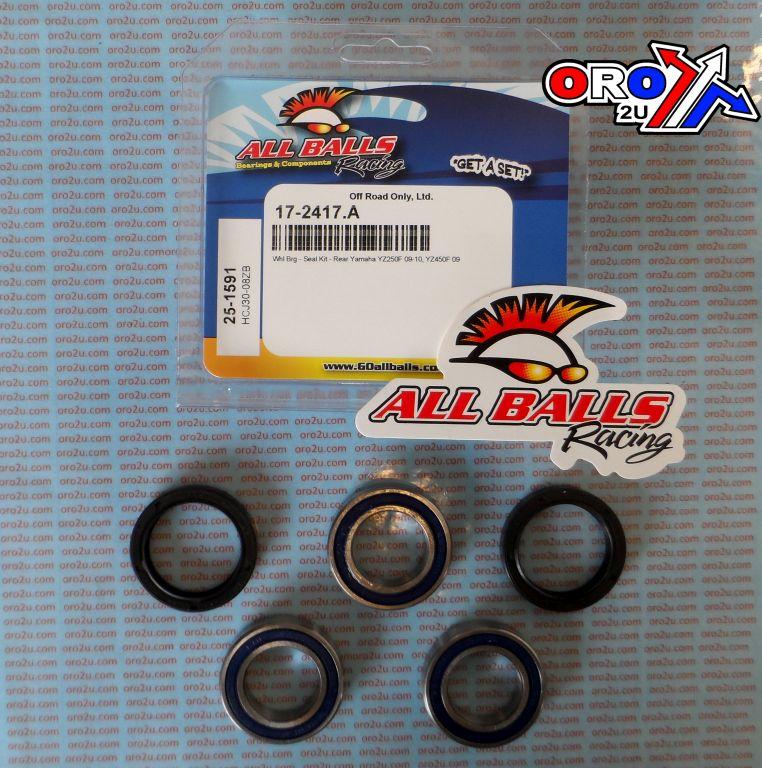 WHEEL BEARING KIT REAR 09-10 YAMAHA YZ 250/450F, ALLBALLS 25-1591 DIRT thumbnail 2