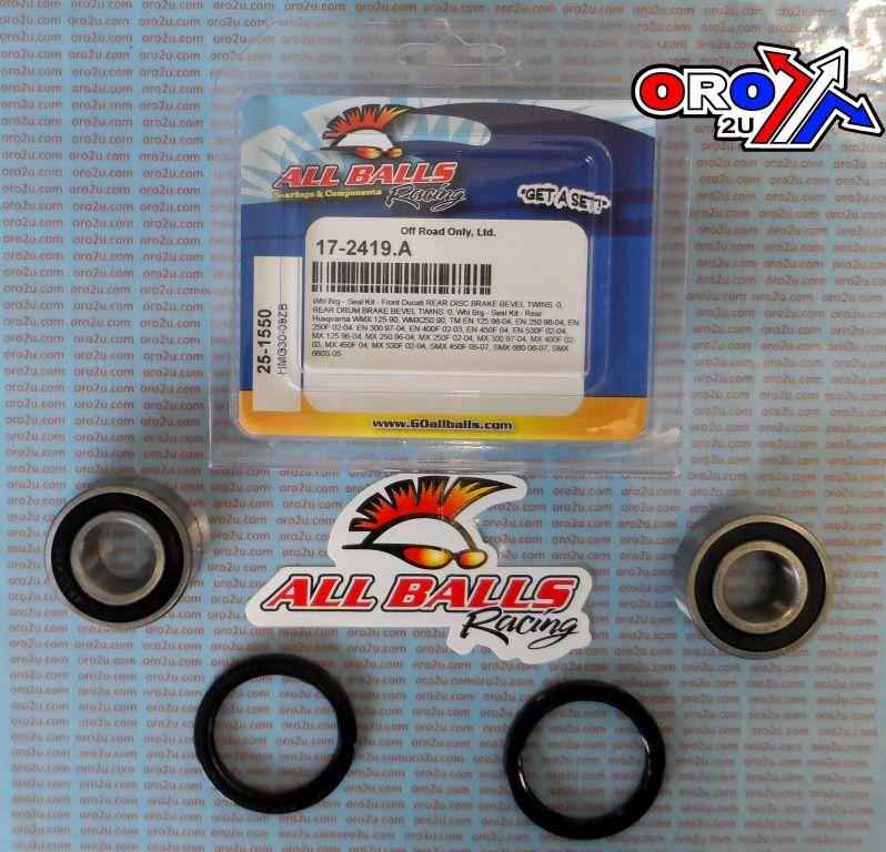 WHEEL BEARING KIT FRONT & REAR 72-07 DUCATI/HUSKY, ALLBALLS 25-1550 ROAD/DIRT thumbnail 2