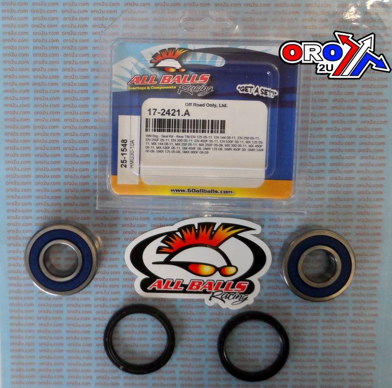 WHEEL BEARING KIT REAR 05-11 TM RACING EN/MX/SMR/SMX, ALLBALLS 25-1548 DIRT thumbnail 2