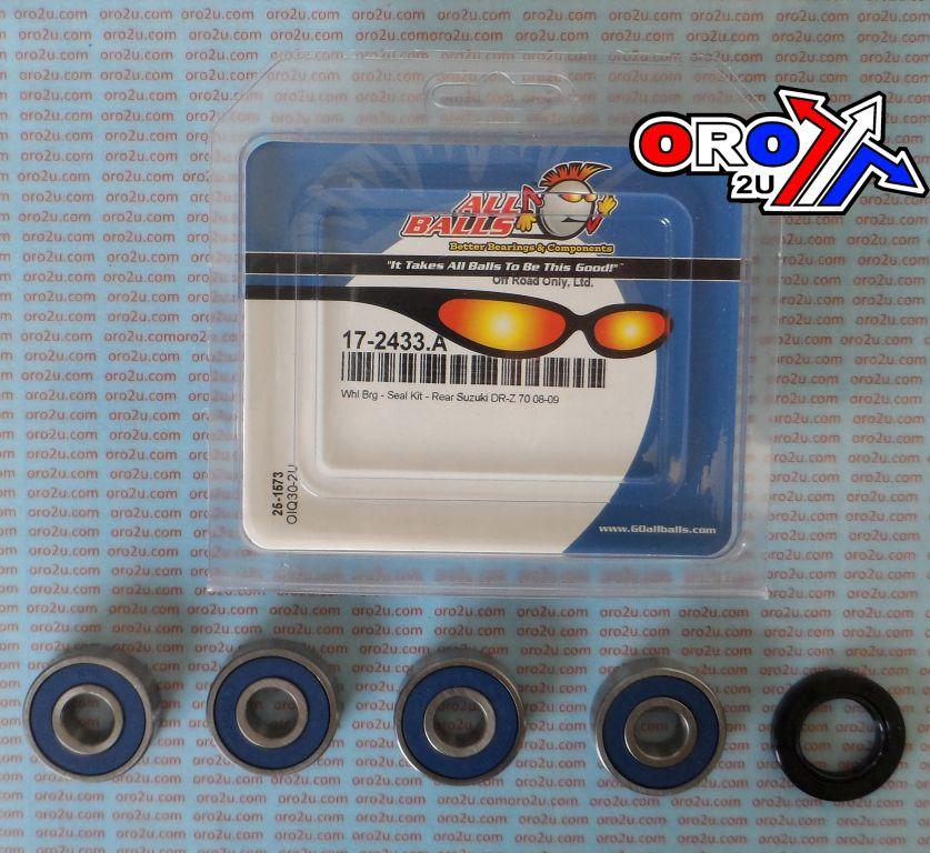 WHEEL BEARING KIT REAR 08-21 SUZUKI DR-Z50/70, ALLBALLS 25-1573 DIRT thumbnail 2