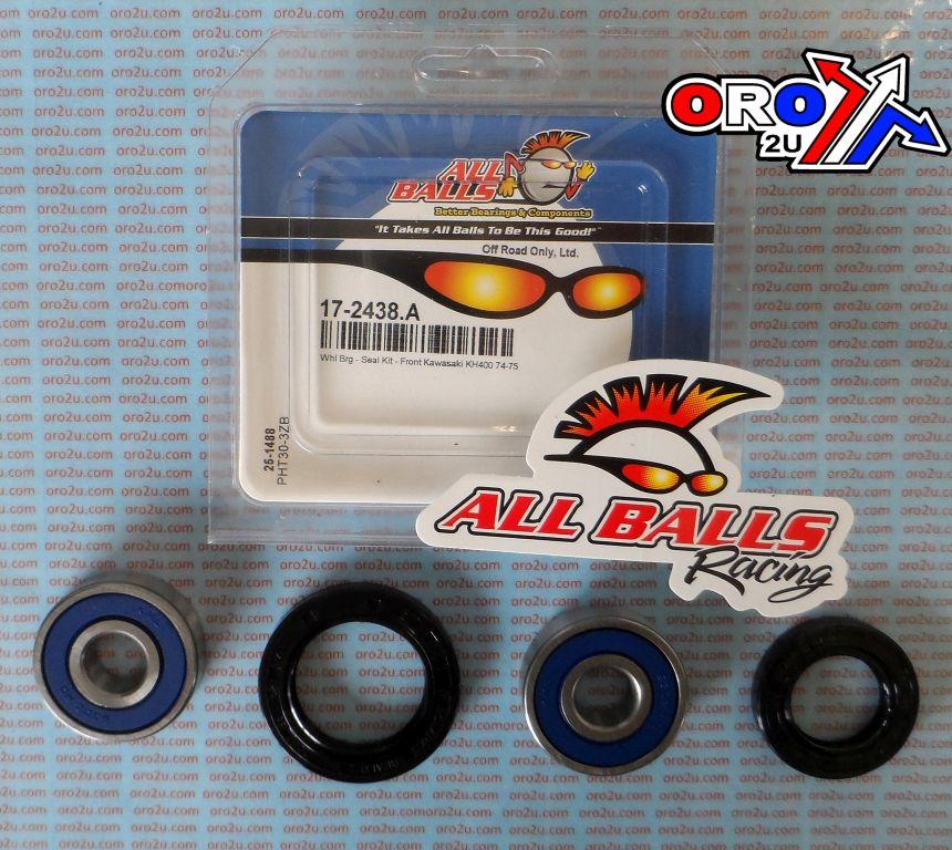 WHEEL BEARING KIT FRONT 74-75 KAWASAKI KH400, ALLBALLS 25-1488 ROAD thumbnail 2