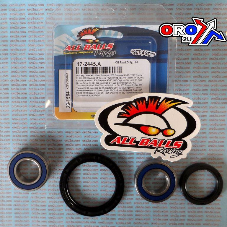 WHEEL BEARING KIT FRONT 91-16 TRIUMPH, ALLBALLS 25-1584 ROAD thumbnail 2