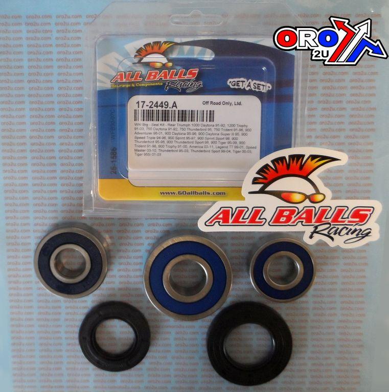 WHEEL BEARING KIT REAR 91-07 APRILIA/TRIUMPH, ALLBALLS 25-1586 ROAD thumbnail 2