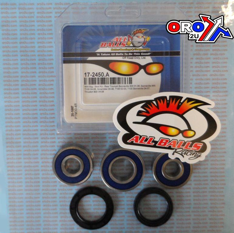 WHEEL BEARING KIT REAR 02-16 TRIUMPH SCRAMB/THRUX/BONNY, ALLBALLS 25-1587 ROAD thumbnail 2