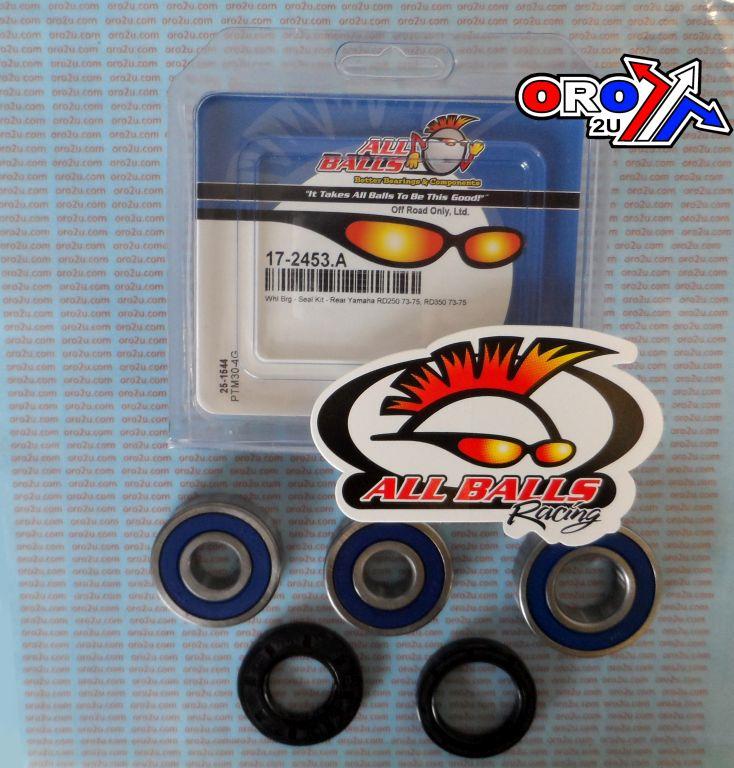 WHEEL BEARING KIT REAR 73-75 YAMAHA RD250/350, ALLBALLS 25-1544 ROAD thumbnail 2