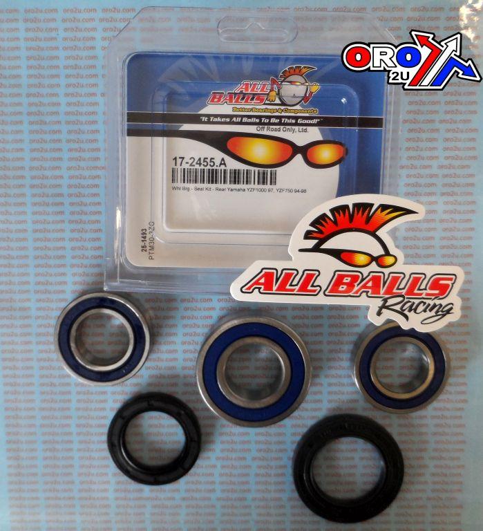 WHEEL BEARING KIT REAR 93-06 YAMAHA TDM/XJR/YZF, ALLBALLS 25-1493 ROAD thumbnail 2