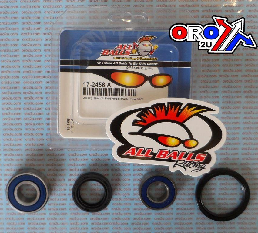 WHEEL BEARING KIT FRONT 05-06 HONDA FMX650, ALLBALLS 25-1596 ROAD thumbnail 2