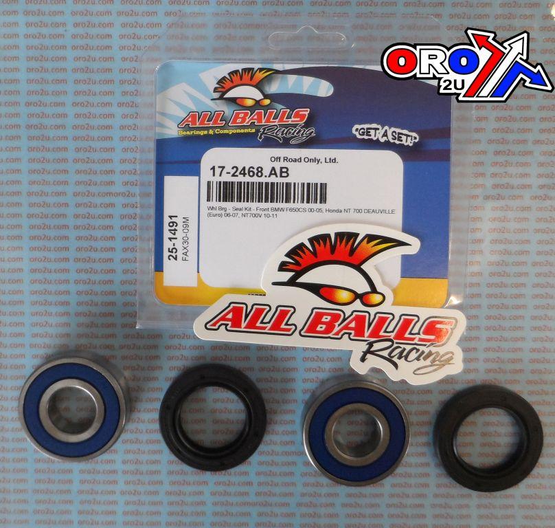 WHEEL BEARING KIT FRONT 00-17 HON NT700/BMW F650/800, ALLBALLS 25-1491 ROAD thumbnail 2
